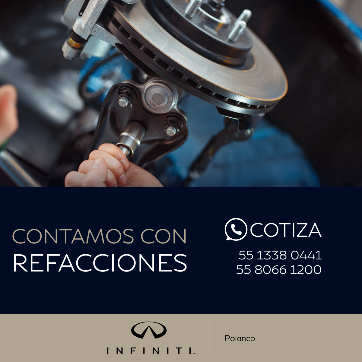 Cotiza las refacciones de tu INFINITI con nosotros
