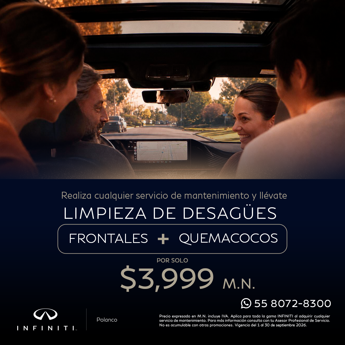 Limpieza de desagües frontales y quemacocos