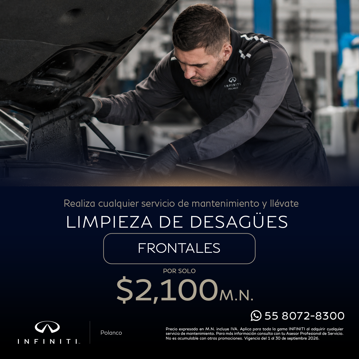 Limpieza de desagües frontales